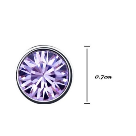 Cercei cu cristale Light Purple Round